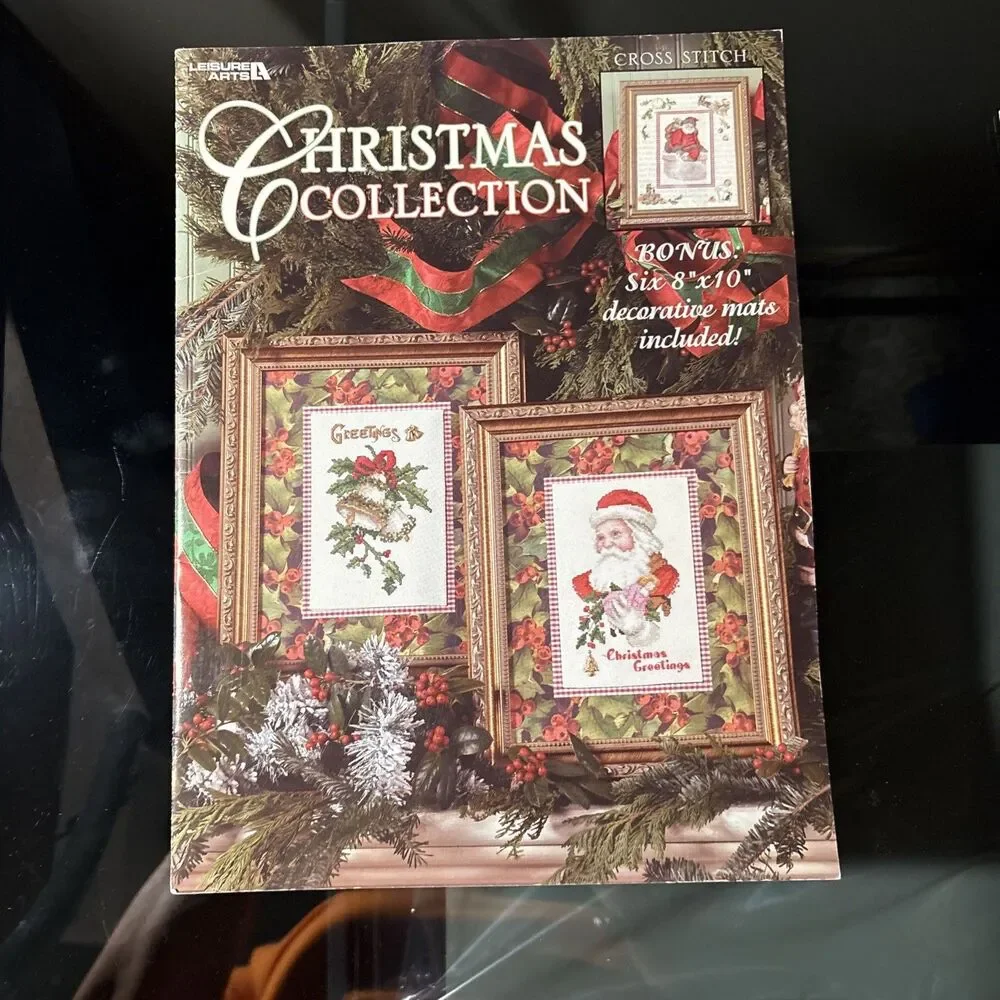Vintage Cross Stitch Christmas Pattern Lot Of 3. leisure Arts, Gloria & Pat, BKW